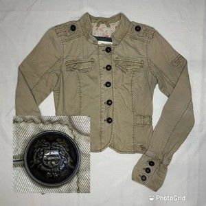 Abercrombie &‎ Fitch Utility Military Sentinel Jacket Crop Khaki Women's Small